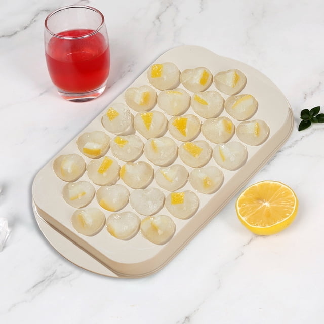 Bandeja para cubitos de hielo con forma de corazón | Molde de hielo 3D con forma de corazón para bebidas y cócteles | Molde para cubitos de hielo de silicona flexible de grado alimenticio