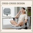 thumbnail image 4 of HOMCOM Criss Cross Chair with Arms, Wide Office Chair, No Wheels, Grey, 4 of 10