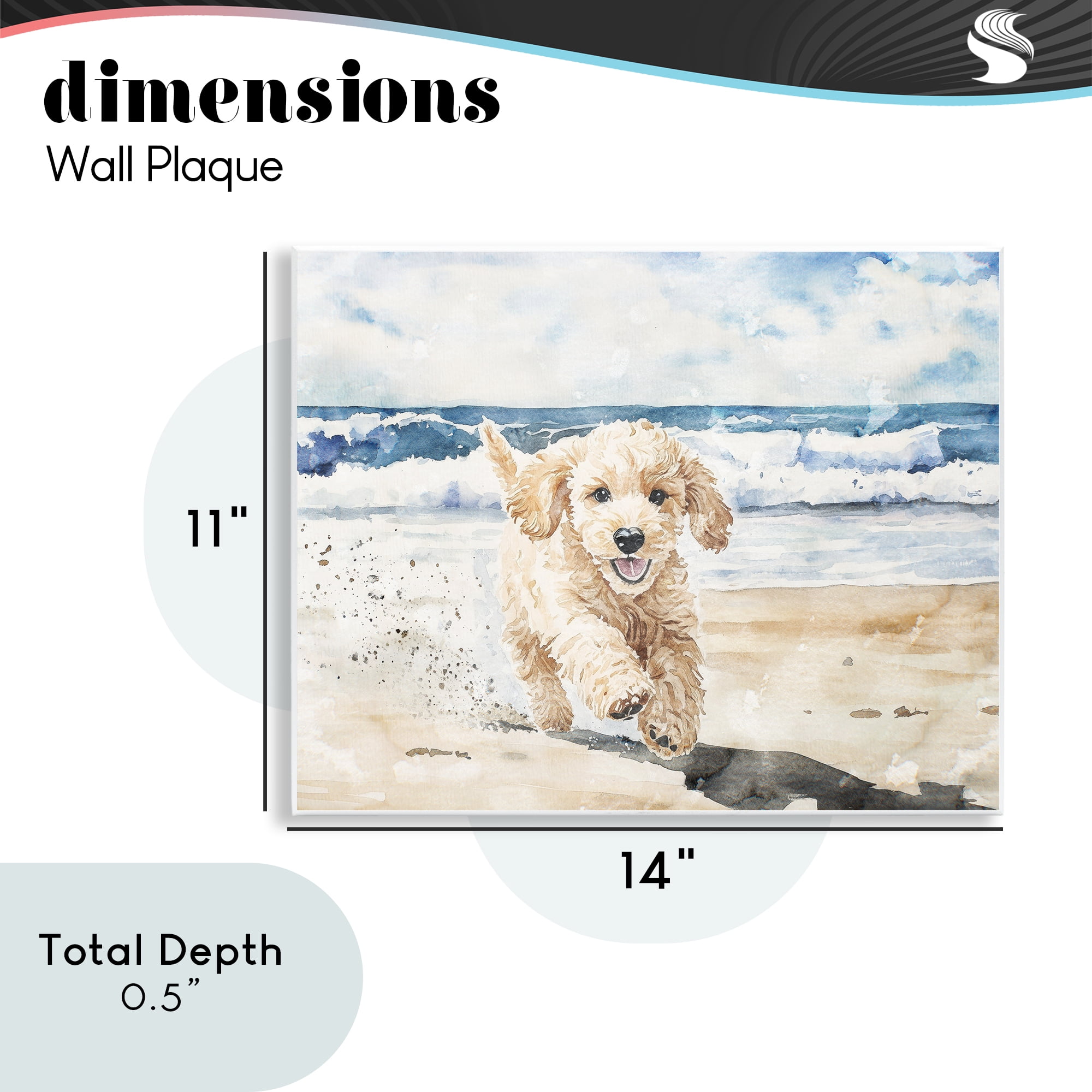Stupell Industries Ocean's Best Friend Pup Wall Plaque Art, design by Svetlana Aleynikova