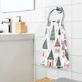 thumbnail image 3 of Yayeee 100% Cotton Hand Towels for Bathroom 16" x 28" Soft Absorbent Kitchen Towel, Orange Christmas House, 3 of 7