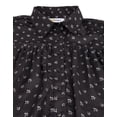 thumbnail image 4 of Moomaya Womens Printed Peplum Shirt, Button Down Bell Sleeves Collared Shirt, 4 of 8