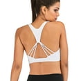 thumbnail image 5 of FUTATA Women's Yoga Bras Criss Cross Back Sports Bras Padded Longline Seamless Push Up Running Workout Bras Activewear Tops,4 Colors, 5 of 7
