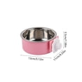 thumbnail image 3 of Crate Dog Bowl, Removable Stainless Steel Hanging Pet Kennel Cage Bowl Food & Water Feeder Coop Cup for Puppy, Cat, Rabbit, Guinea Pigs Ferret Bird, 3 of 6