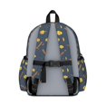 thumbnail image 3 of Softballs and Bats Black Pattern Cute School Backpack with Padded Back and Adjustable Shoulder Straps 13.4"x11"x4.7", 3 of 5
