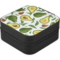 thumbnail image 3 of GZHJMY Avocado Small Jewelry Box, Portable Leather Travel Jewelry Storage Case for Rings Earrings Necklace Bracelets, 3 of 7