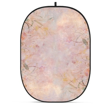 Glow CBA-PF0002 5x6.5' Fabric Collapsible Backdrop, Floral Painting