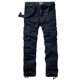 thumbnail image 2 of Pantalones cargo a juego para hombre, holgados, casuales, 100% algodón, azul, 2 of 5