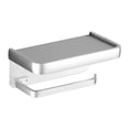 thumbnail image 1 of Soporte higiénico Macarena con estante Adhesivo para Baño plata, 1 of 7