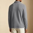 thumbnail image 4 of Kaemgyyd Mens Long Sleeve Shirts V Neck Casual Golf Shirt Fall Fashion Collared Pullover Soft Comfy Clothes（Gray,Large）, 4 of 7