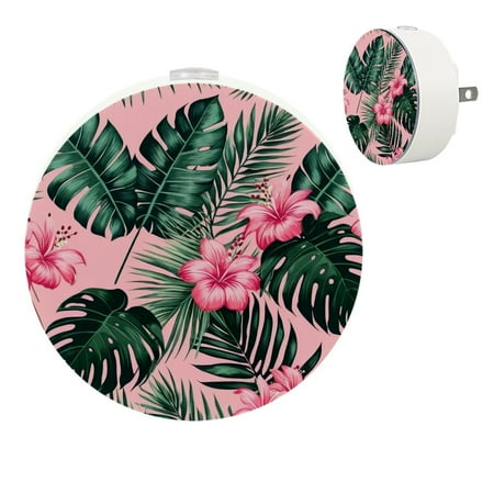 

YZUOUZY Bedside Lamps Bedroom Lamp Bedside Lamps Set of 2 Pink Hibiscus Banana Monstera Palm