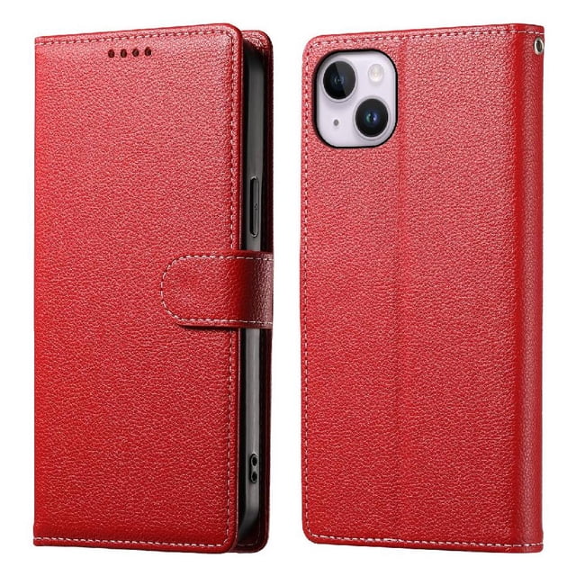 Funda para FOXDOCK iPhone 14 Plus – Cuero Premium, 3 ranuras para tarjetas, Protección contra impactos