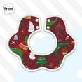 thumbnail image 3 of Bingfone Dinosaur Christmas Happy New Year Soft Bibs For Baby Boy Girl 360 Rotate Petal Absorbent Bibs Washable For Drooling Teething, 3 of 9