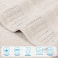 thumbnail image 3 of Superior Venice Ribbed Textured Border Zero Twist 9 Piece Towel Set, Silver, 3 of 10
