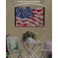 thumbnail image 3 of American Flag Outdoor TV Cover 48 to 50 Inch Weatherproof, Abstract Oil Painting Farmhouse USA Flag 600D Oxford TV Covers with Waterproof Zipper, Outside Flat TV Screen Protector Size 48"Wx30"Hx4.5"D, 3 of 7