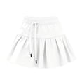 thumbnail image 6 of LIIPEE Solid Color Skirt For Girls Casual Elastic Waist Cute A Line Skirts Kids Comfortable Breathable Everyday School Wear,9-10 Years, 6 of 6