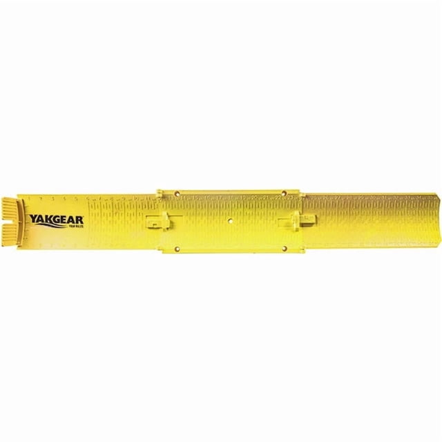 Yak Gear Fish Measuring Board 01-9004-Y FishStik; 36 Inch Length When Expanded/12 Inch Length When Stowed; Yellow; With Marker