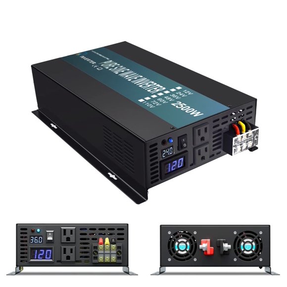 WZRELB Strong Driving Capacity 2500W 24VDC to 120VAC Pure Sine Wave Inverter Power Converter (RBP250024B1)