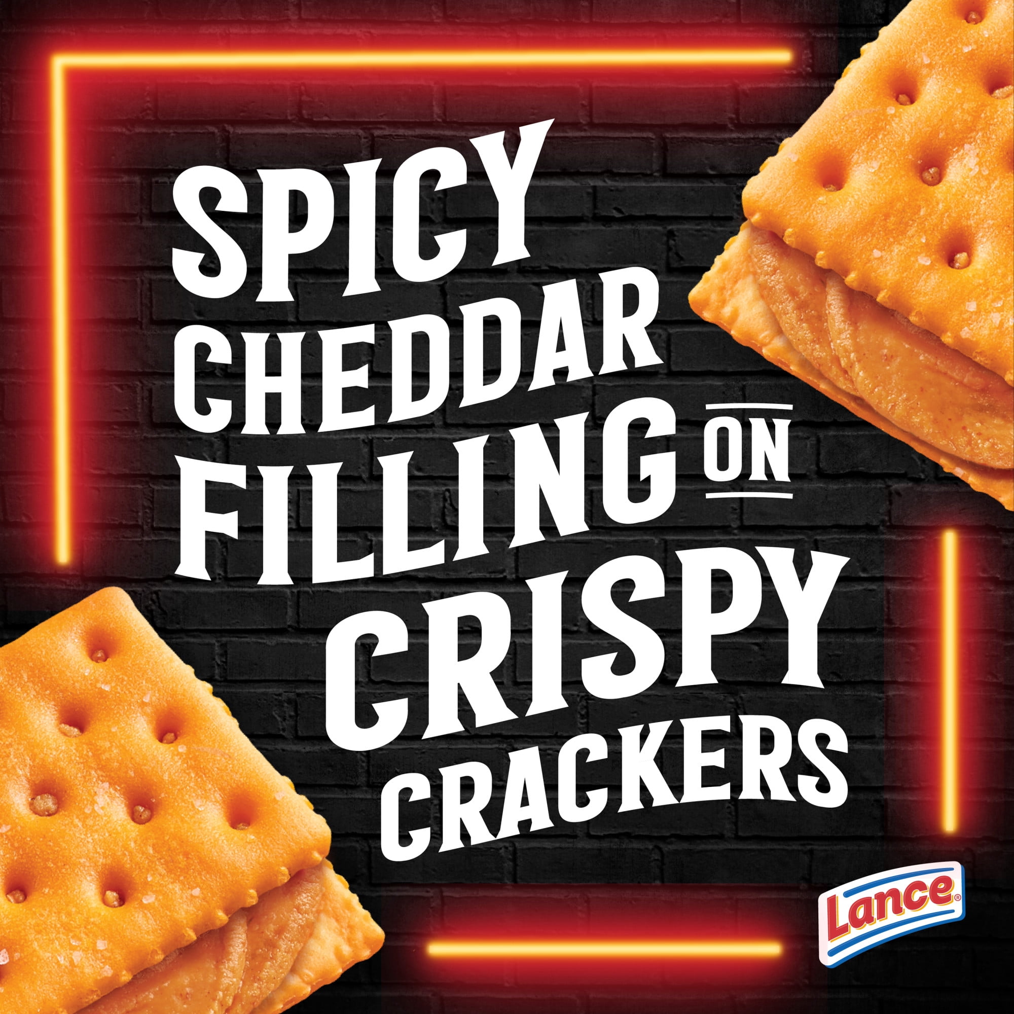 Lance Nashville Hot Cheddar Sandwich Crackers, 10 Count 1.41 oz