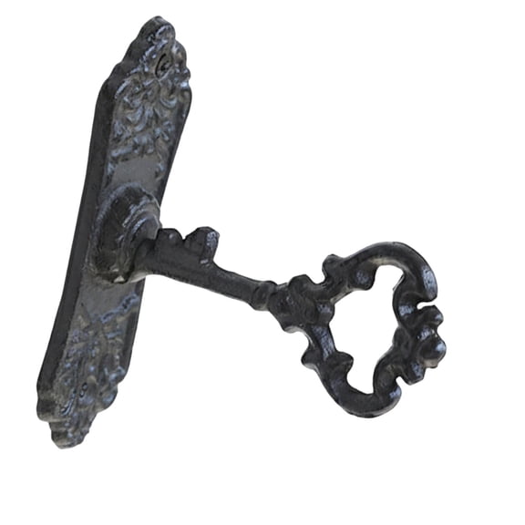 Gate Handle Door Handle Cupboard Pull Unique Iron Key Shape for Barn Doors and Garden Entryways