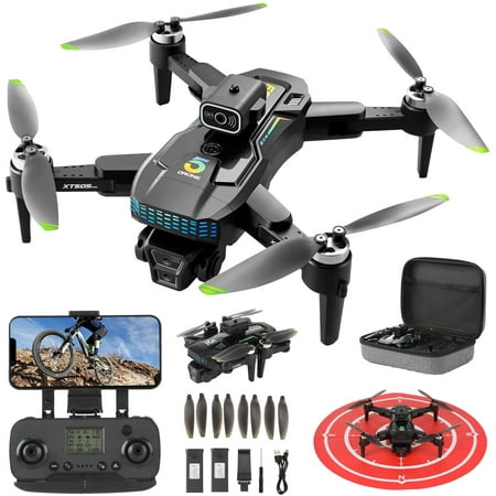 Petbank GPS Drone, Foldable FPV RC Drone with 8K HD Camera, RC Quadcopter Drone with Brushless Motor, 5G WiFi Transmission, Optical Flow, Smart Return Home, 40 Min Long Flight, Black