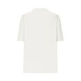 thumbnail image 4 of cocolona Womens Summer Tops 2025 Trendy Button V Neck Short Sleeve T-shirts Dressy Casual Solid Color Blouses S-2XL, 4 of 5