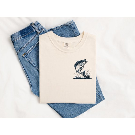 Fishing T-Shirt Born To Fish Forced To Work Mens Tshirt Bass Birthday Gifts For Dad Husband Daddy Grandpa Christma Gift