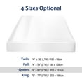 thumbnail image 6 of PiccoCasa Queen Size Satin Fitted Sheet with 12" Deep Pocket, 79"x60" Pearl White, 6 of 6