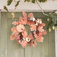 thumbnail image 5 of Guanhe Fall Wreath Autumn Front Door Maple Leaf Wreath Harvest Wreath, Round Leaves Fall Decorations for Outside Indoor Wall Window Festival Decor, 5 of 7