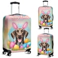 thumbnail image 2 of Happy Easter German Shorthaired Pointer with Bunny Ear Headband and Flowers Travel Luggage Cover GSP Lover Dog Gift Suitcase Dust Protective Decor - 13001, 2 of 5