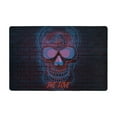 thumbnail image 1 of XMXT Non-Slip Area Rug, Dazzling Neon Skulls Print Polyester Rugs for Living Room, 36 x 24 inches Multicolor, 1 of 9