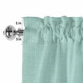 thumbnail image 4 of Linen Mint Green Rod Pocket Curtain Valance, Modern Minimalist Pure Solid Color Farmhouse Window Valance for Living Room, Bedroom, Kitchen 42"W x 12"L, 4 of 9