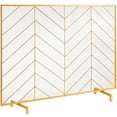 thumbnail image 1 of VEVOR Fireplace Screen Single Panel, Sturdy Iron Mesh Fireplace Screen, 38.6"(L) x29.8"(H) Spark Guard Cover, Simple Installation, Free Standing Fire Fence Grate for Living Room Home Decor Modern, 1 of 9