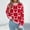Red, variant on Pullover Sweaters For Women Sevevn Women's Long Sleeve Mock Neck Sweaters Loose Casual Cute Heart Pullover Sweater