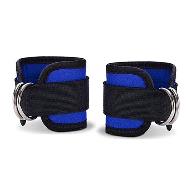 Estrela 1 par de correas de tobillo para sobornos de máquinas de cable, entrenamientos de glúteos, ejercicios de la parte inferior del cuerpo, correas ajustables para las piernas con acolchado de