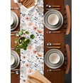 thumbnail image 2 of Ldtrchee Red Orange Spring Floral Table Runner 48 Inches, Summer Botanical Bed Runner Dresser Scarves Tabletop for Indoor Outdoor Parties/Ceremony/Banquet, 13" x 48", 2 of 8