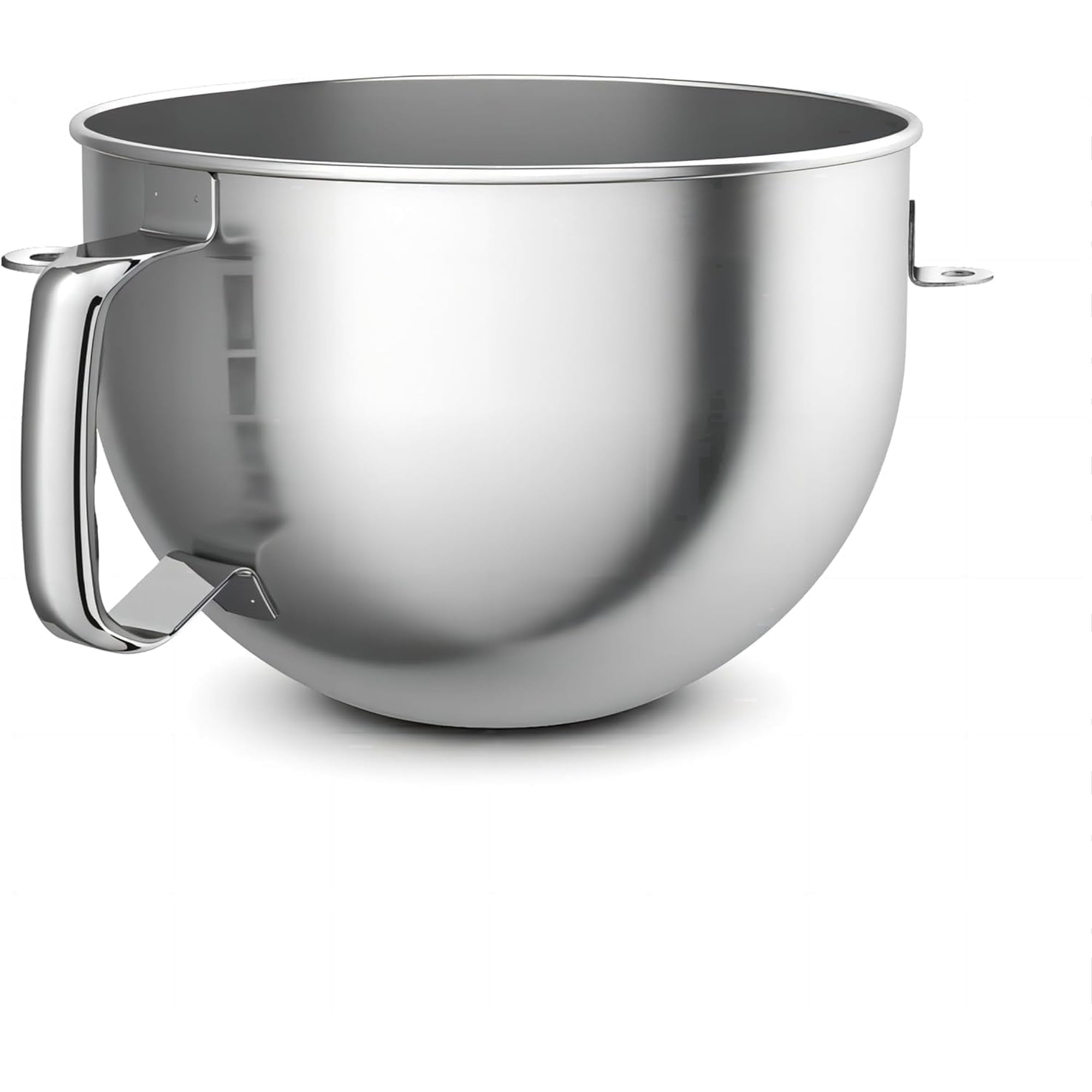 Stainless Steel Bowl for KitchenAid 4.5-6QT Stand Mixer Bowl with Handle Fits K45SS,KV25, KP25