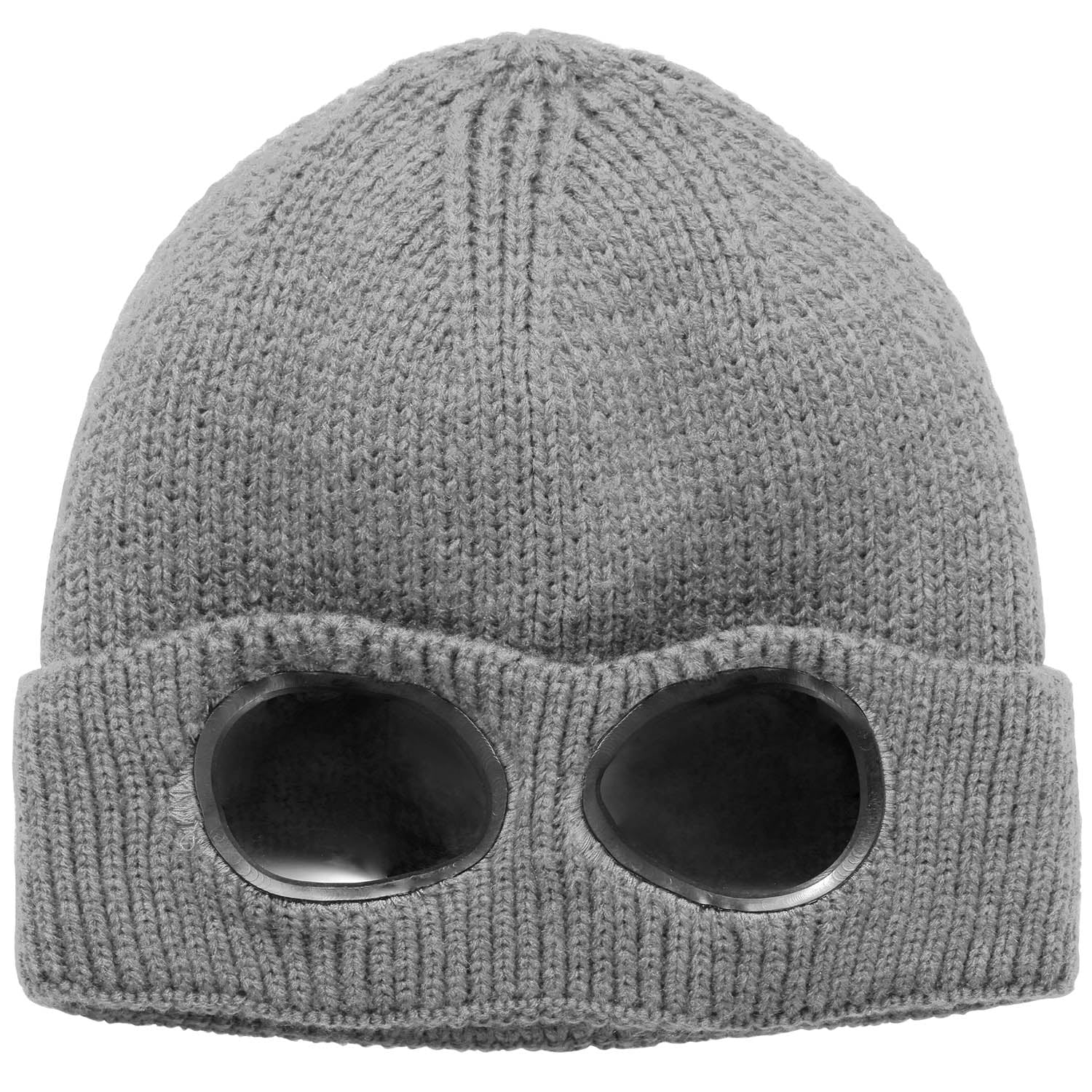 Unisex Knit Beanie Hat with Goggle Chunky Winter Warm Hat Skull Cap 4 Colors