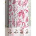 thumbnail image 6 of Pink Herbs Ferns Sheer Curtains 45 Inches Long 2 Panels Country Pastoral Texture Decorative Light Filtering Semi Sheer Window Curtains Drapes for Bedroom Living Room 52"x45", 6 of 7