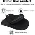 thumbnail image 6 of HEETLY Short Oven Mitts and Pot Holders Set,4-Piece,500°F Heat Resistant with Neoprene Grip,Black, 6 of 7