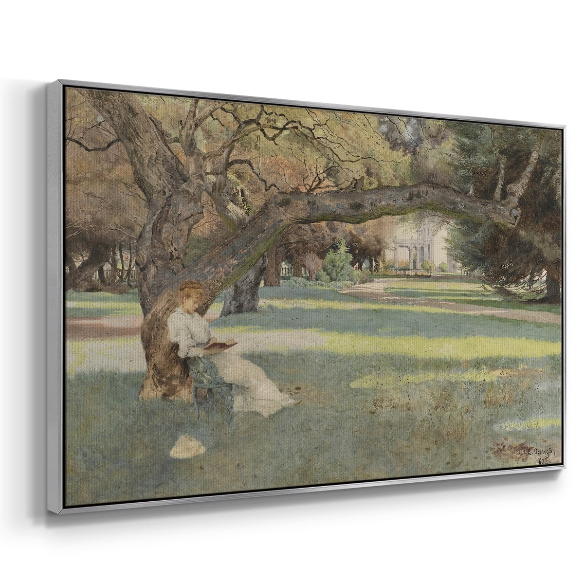 Vintage Botanical Print-LVI By Wexford Home Framed in Silver Wood Gallery Wrapped Canvas 17 in. x 25 in.
