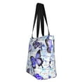 thumbnail image 4 of Haiem Butterflies Pattern Shoulder Bag - Durable and Spacious Tote Bag,Versatile Shopping Bag, 4 of 9