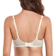 thumbnail image 2 of Exerin Women's Lace Unlined Underwire Sheer Demi Balconette Bra(38DD,Nude), 2 of 6