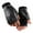Black, variant on 1 Pair Men Autumn Winter Riding Gloves Half Finger Faux Leather Elastic Cuffs Solid Color Sports Climbing Fitness Driving Mittens