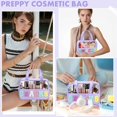 thumbnail image 4 of Bolsa de maquillaje transparente con letras de chenilla TESAFNG, impermeable, 4 of 6