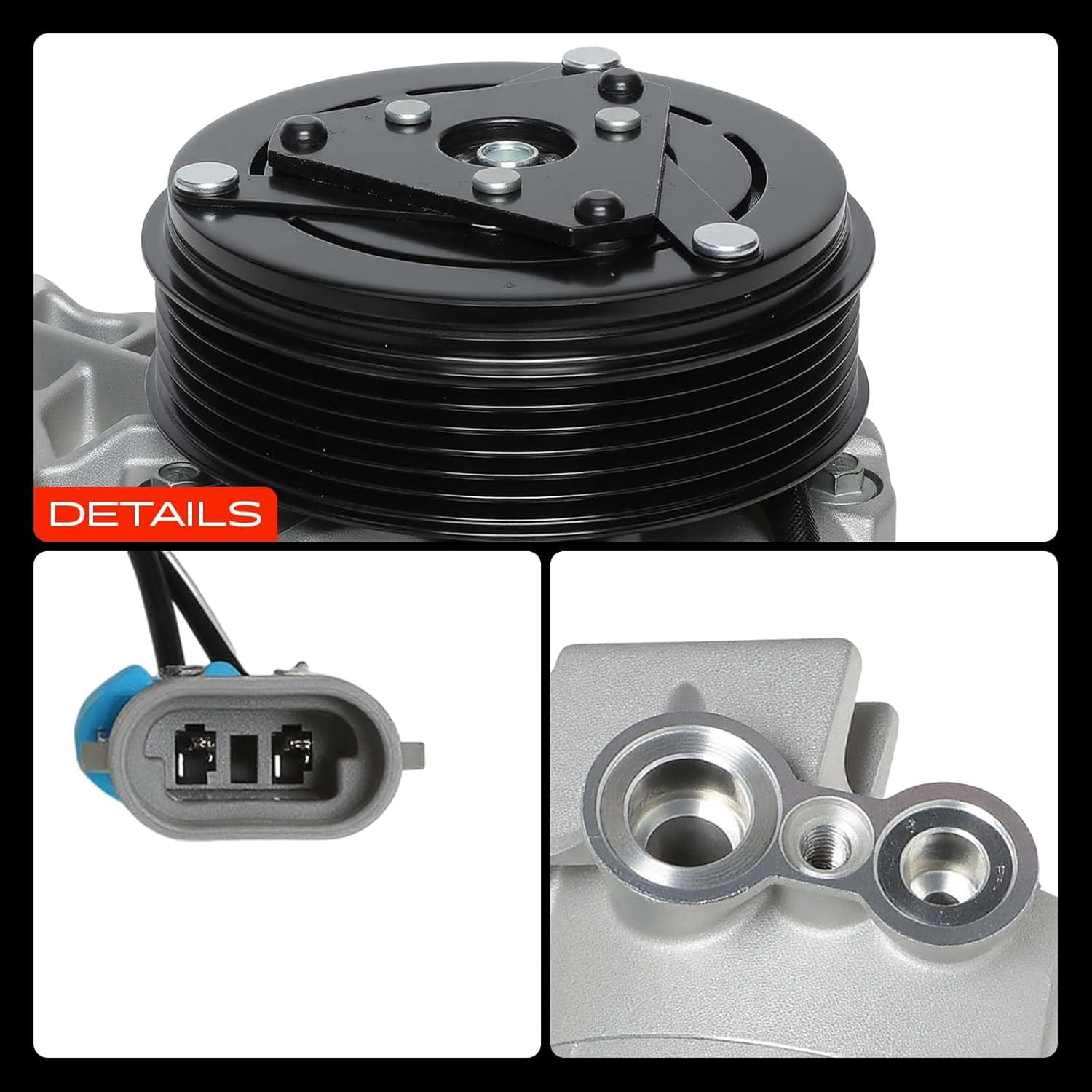 A-Premium AC Compressor with Clutch Compatible with Chevrolet Impala 2006-2011 Malibu 2006 Monte Carlo Pontiac G6 V6 3.5L 3.9L