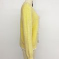 thumbnail image 6 of GigrtiJin Women Casual Thermal Sweater Yellow V Neck Bow Button Long Sleeve Blouse Trendy Knitted Tunic, 6 of 7