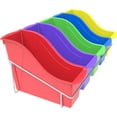 thumbnail image 2 of Fits 5 Small Book Bins with Metal Shelf Rack, White, 2 of 11