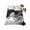 Black Gray White, variant on California King Flat Sheet 108"x98", Black Grey Ombre Soft Lightweight Bedding Flat Sheets Only, Abstract Modern Geometric Moire Art Brushed Microfiber Top Bed Sheet, Breathable Bedsheets