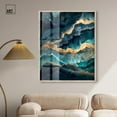 thumbnail image 3 of Power Edge I Shadowbox Print Teal Abstract Art by Art Remedy, Blonde Frame, 36 x 45, 3 of 7