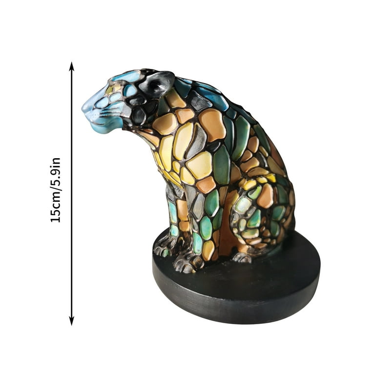 PINNKL Animal Table Lamp Series, Retro Stained Glass Animal Table Lamp,  Retro Table Lamp, Stained Animal Glass Bedside Lamp Night Light, Small  Table Lamps Decorative (Rooster) 